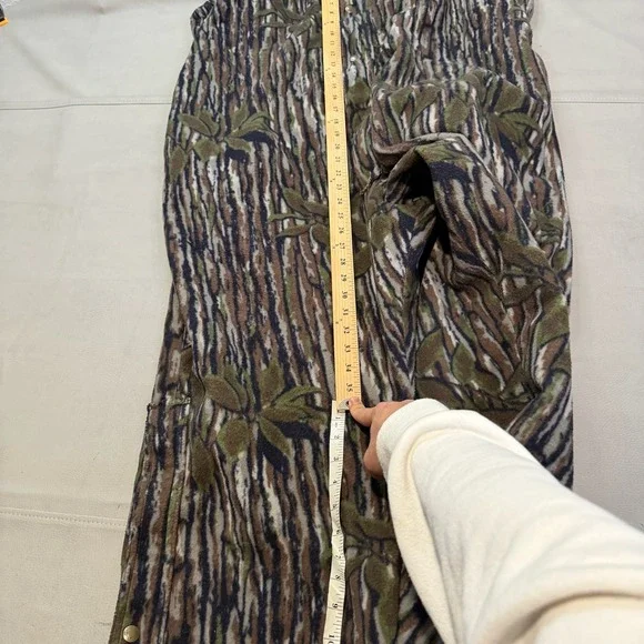 Cablelas Dry-Plus Coverall Me Brown Fleece Tree Bark Camo Insulate Hunt USA 3XL